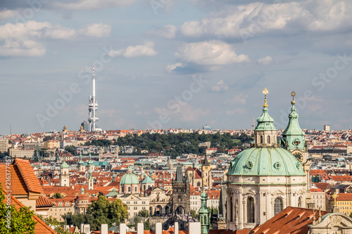 Aussicht von der Prager Burg auf die Altstadt in Sommer in Prag, Tschechische Republik photo