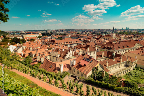 Aussicht von der Prager Burg auf die Altstadt in Sommer in Prag, Tschechische Republik photo