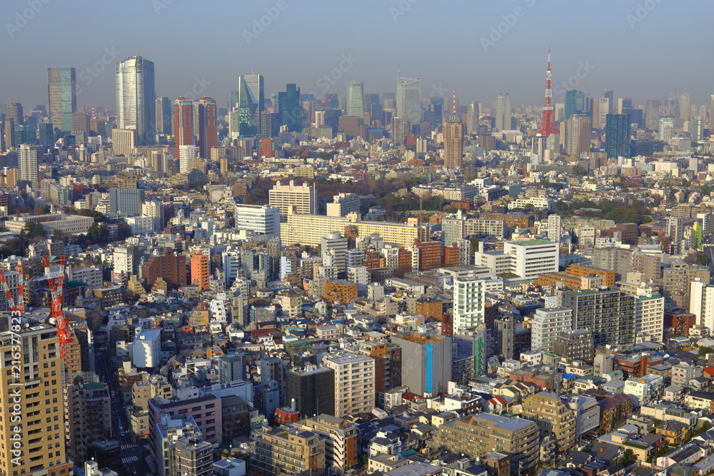 Fototapeta premium Roppongi z Ebisu, Tokyo Tower