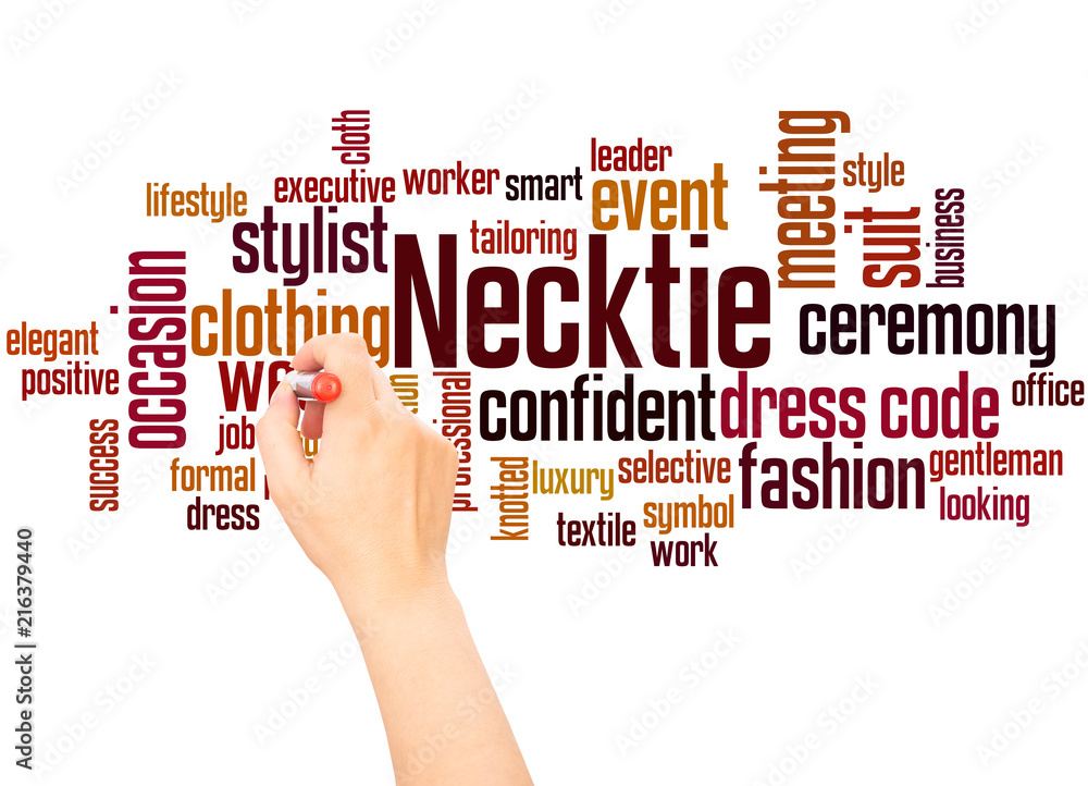 Necktie word cloud and hand writing concept Necktie word cloud and hand writing concept