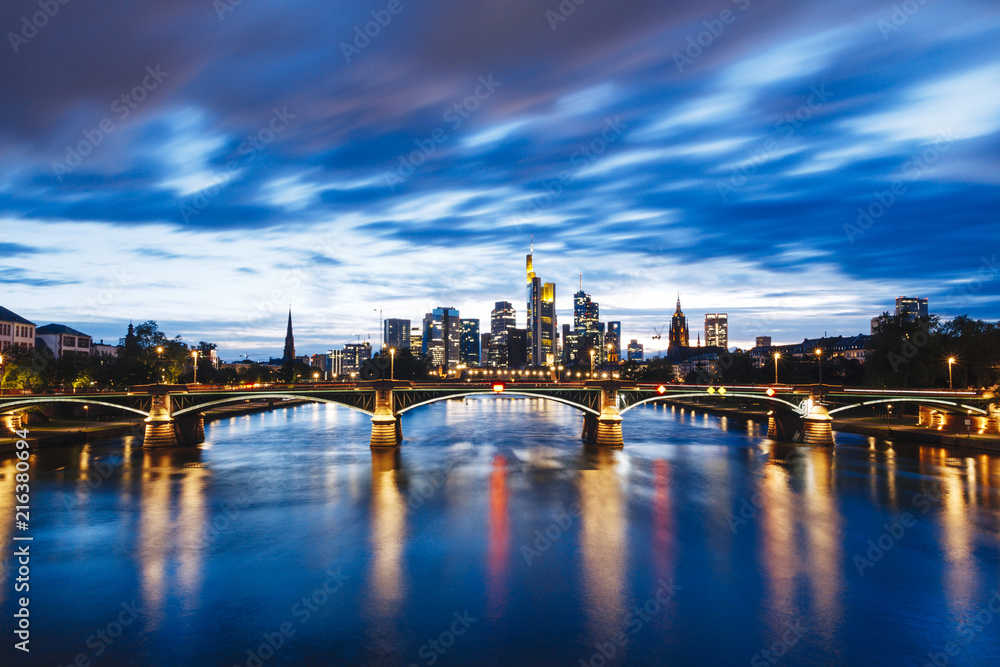 Fototapeta premium Frankfurt city view from river Main