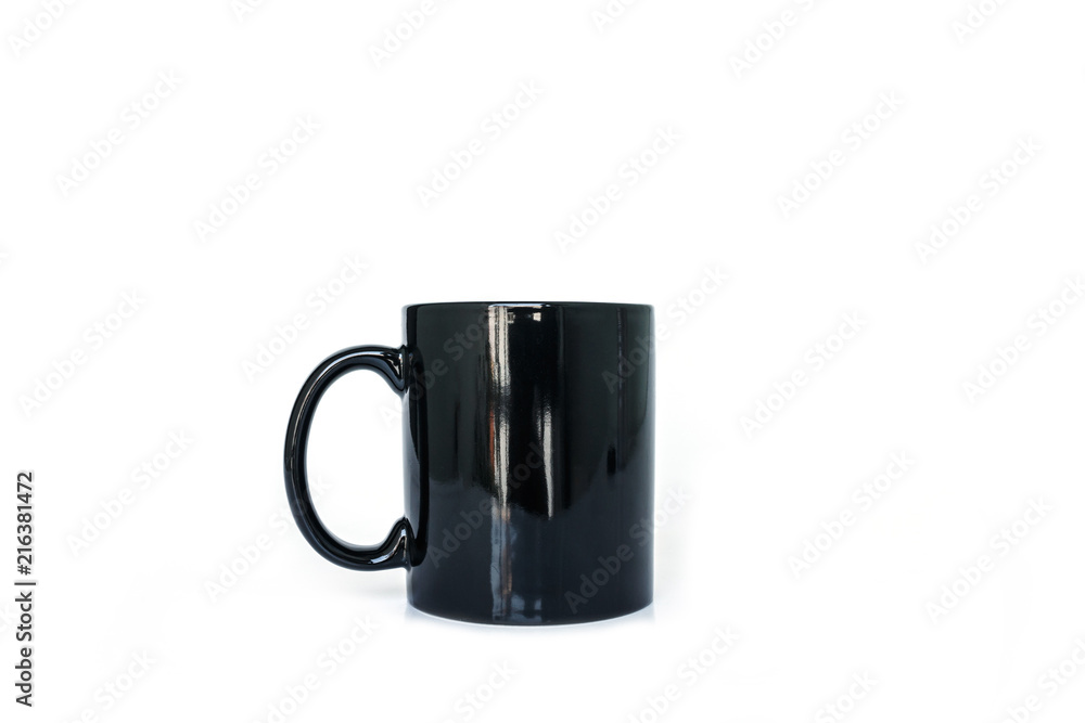 cup black or mug black empty on white background cup black or mug black empty on white background
