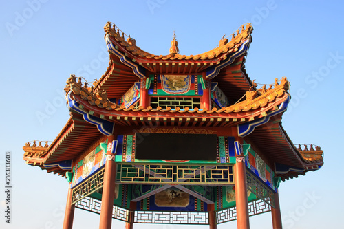 Chinese traditional style pavilion in a park