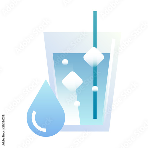 Drinking water gradient illustration