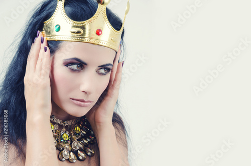 Girl with a crown on a head