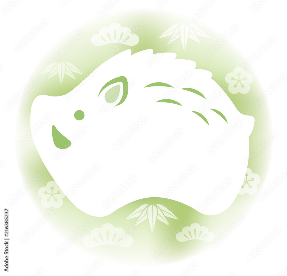 Fototapeta premium 亥年アイコン