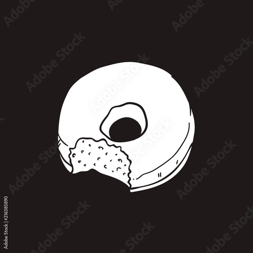 doodle doughnut vector illustration