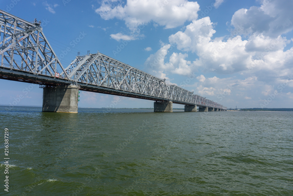 The Imperial Bridge across the Volga гiver, Ulyanovsk, Russia. The Imperial Bridge across the Volga гiver, Ulyanovsk, Russia.