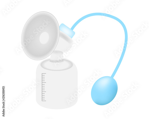 Manual breast pump vector