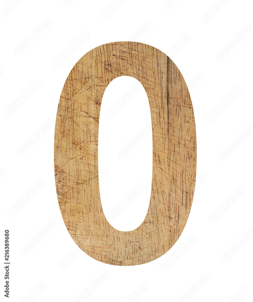 numbers wood design icon on white background numbers wood design icon on white background