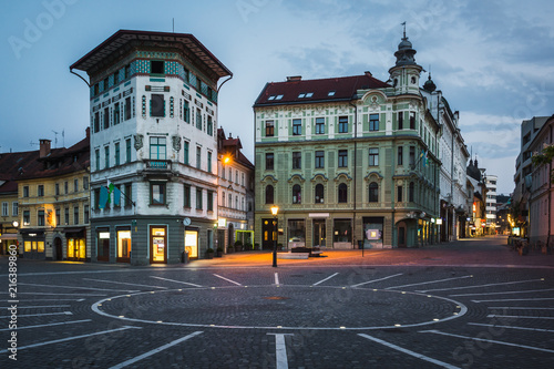 Preseren Square in Ljubljana, Slovenia