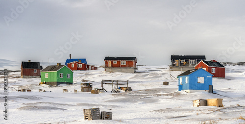 Photos Colourful houses in the tiny inuit village of Oqaatsut in west Greenlamd