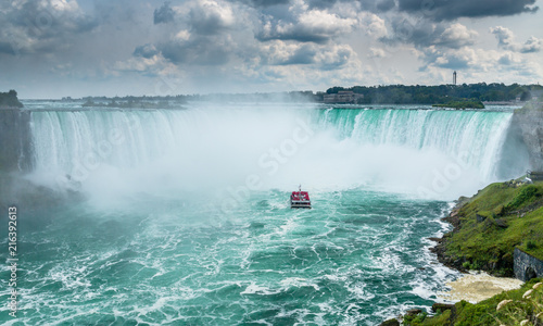 Boat Approaching Base of Niagara Falls, Canada