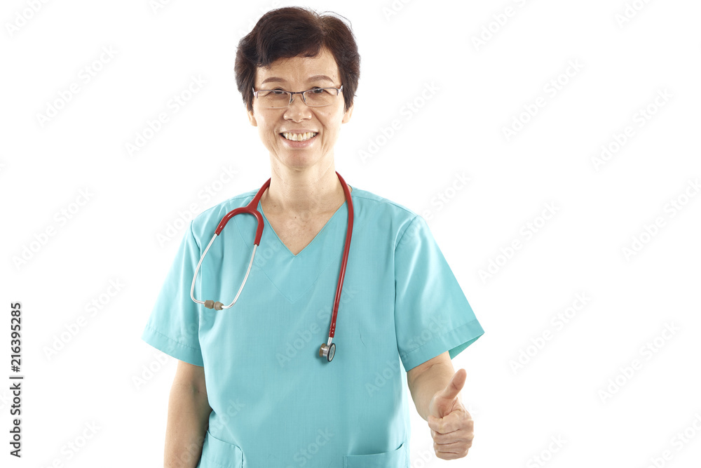 Portrait of a old female doctor Portrait of a old female doctor