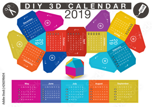 DIY Paper Ball Calendar 2019 - White
