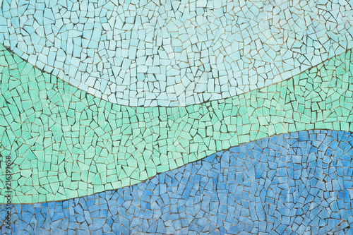 mosaic wall made of ceramic tile