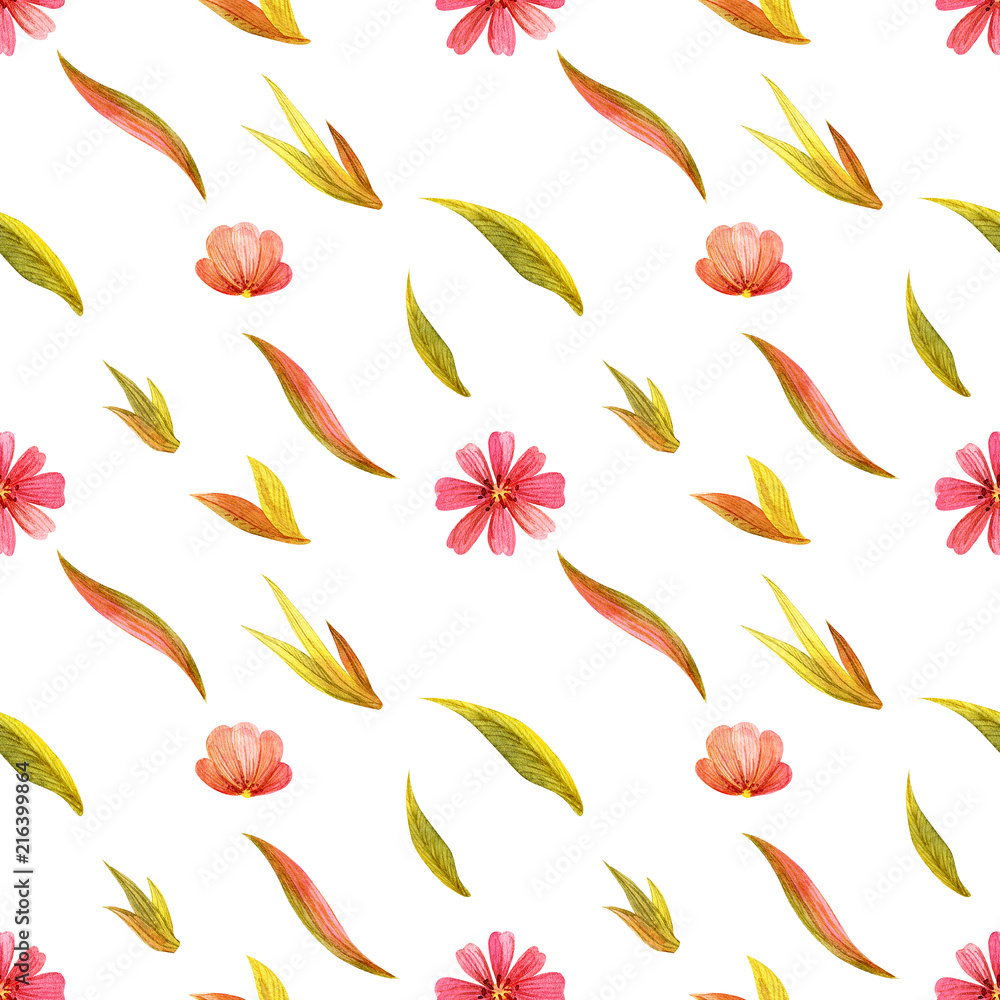 Wild plants seamless pattern Wild plants seamless pattern