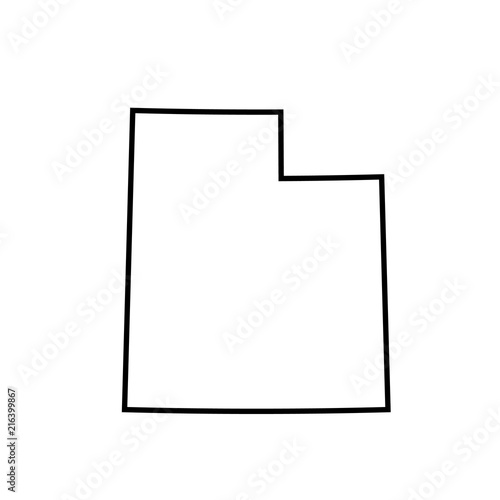 map of Utah. vector illustration