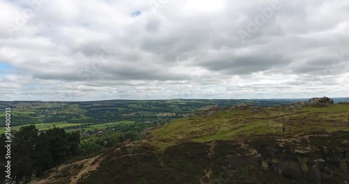 Aerial view of Ilkley Moor photo