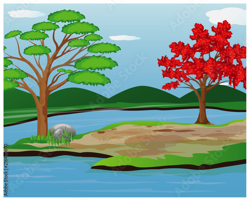 isolated green tree vector design