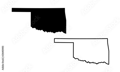 map of Oklahoma. vector illustration