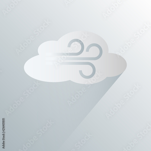 simple wind storm weather icon symbol vector illustration