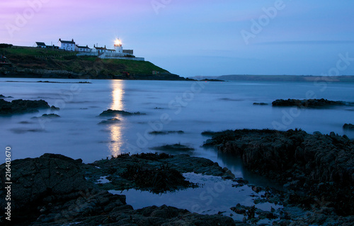 Roches Point Lighthouse at Dusk, Cork, Ireland photo