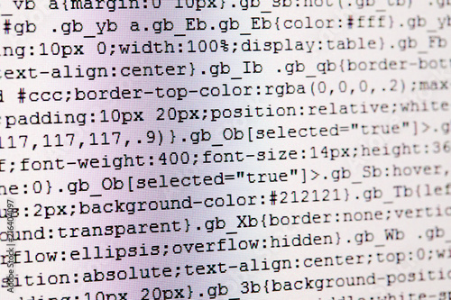 Programming code abstract screen of software developer. Computer script.