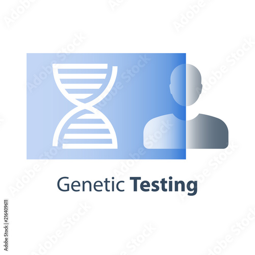 Genetic spiral, DNA testing, medical test, health care, genealogical analysis services, personalized medicine concept