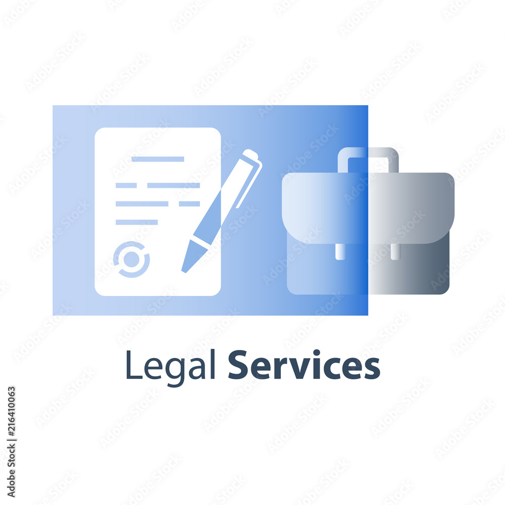 Solemn written declaration, legal contract terms and conditions, judicial document, letter of attorney, ownership registration Solemn written declaration, legal contract terms and conditions, judicial document, letter of attorney, ownership registration