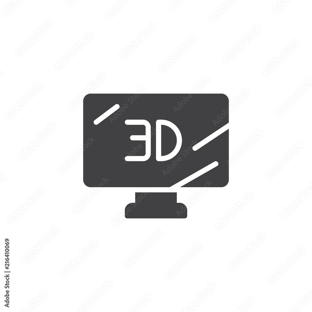 3d TV system vector icon. filled flat sign for mobile concept and web design. 3d display simple solid icon. Symbol, logo illustration. Pixel perfect vector graphics 3d TV system vector icon. filled flat sign for mobile concept and web design. 3d display simple solid icon. Symbol, logo illustration. Pixel perfect vector graphics