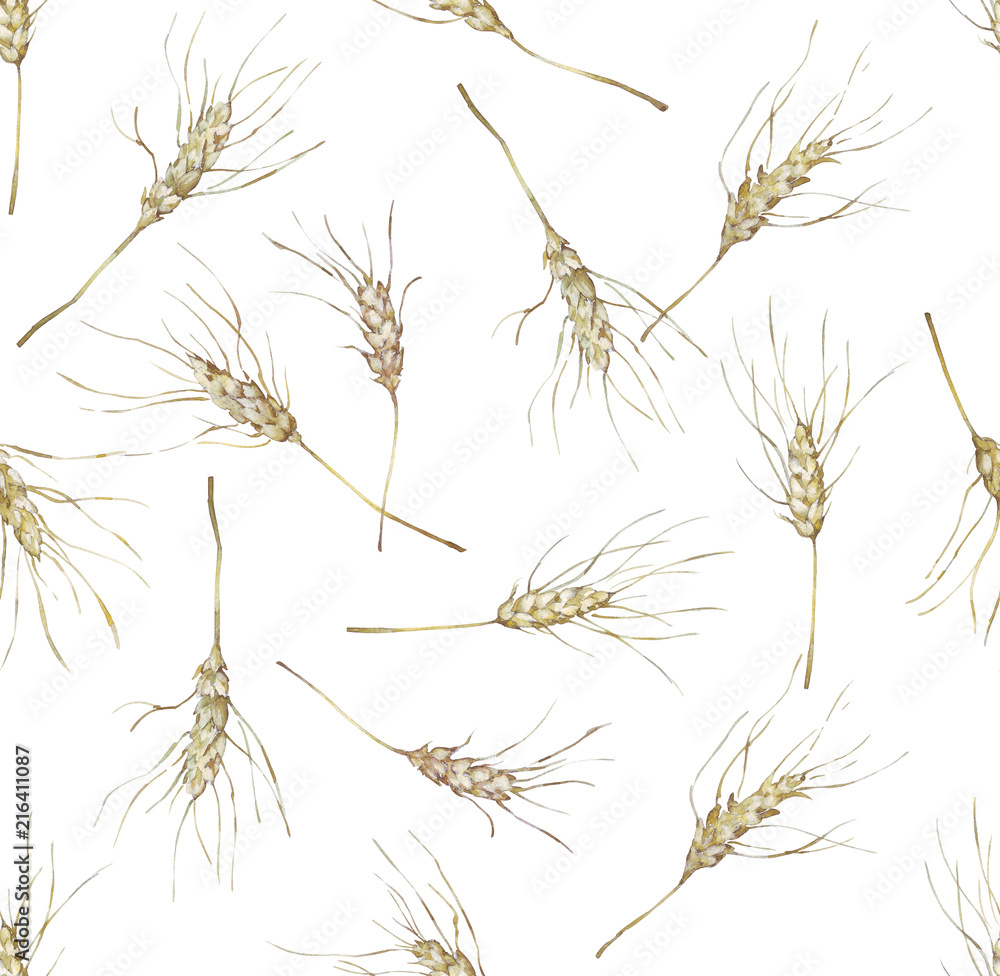 Obraz premium seamless pattern with wheat ears