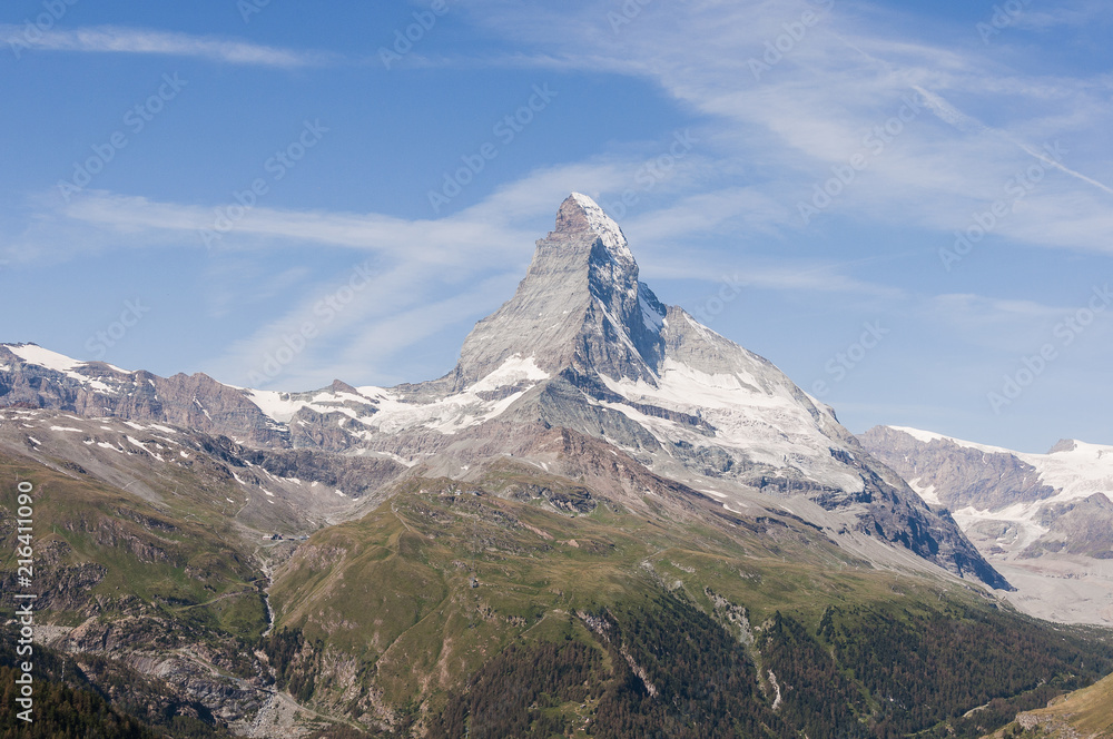 Zermatt, Wallis, Matterhorn, Alpen, Furi, Zmutt, Zmuttgletscher, Trockener Steg, Furggsattel, Wanderweg, Alpinismus, Sommer, Schweiz