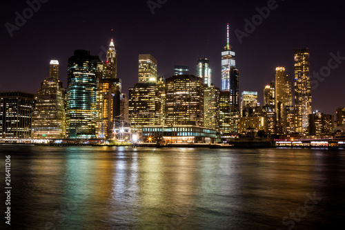 New York City Night Skyline © geo4west