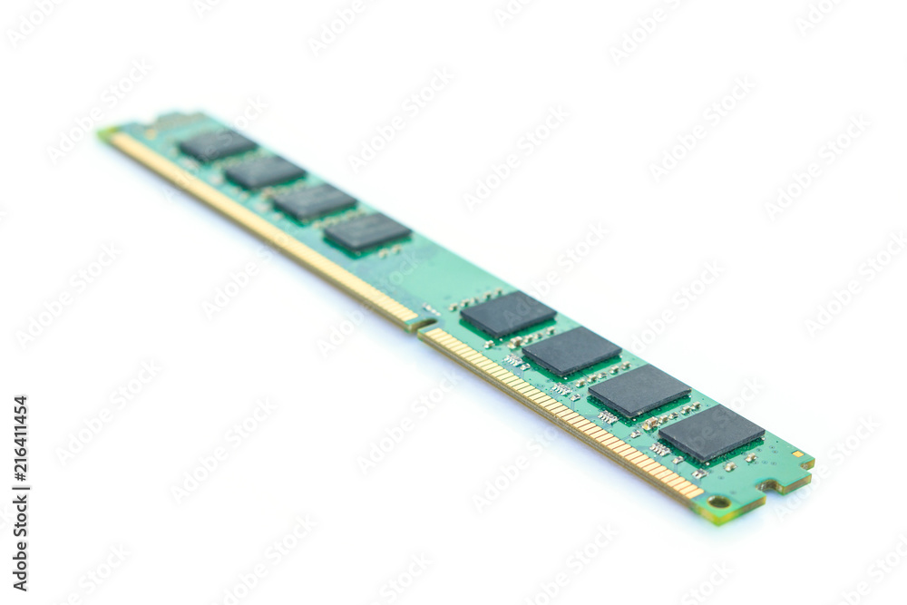 ddr ram computer appliances on white background. ddr ram computer appliances on white background.