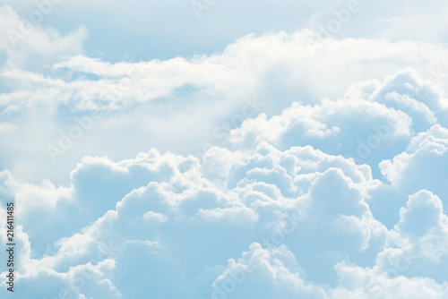 Cloudscape with blue sky and white clouds © pongmoji
