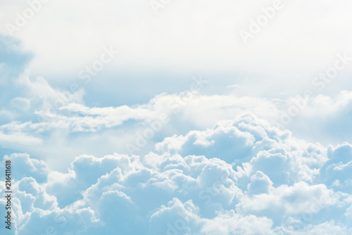 Cloudscape with blue sky and white clouds