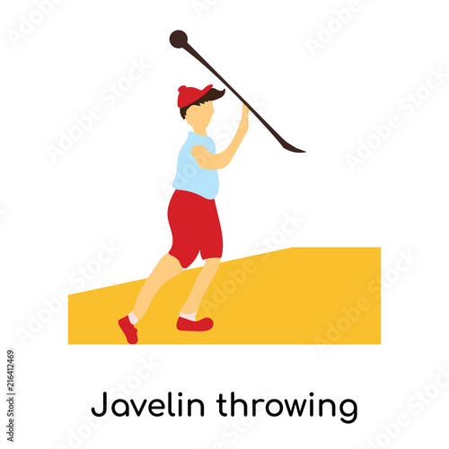 javelin throwing athlete icon isolated on white background. Simple and editable javelin throwing athlete icons. Modern icon vector illustration.
