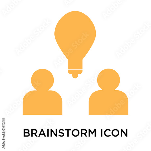 brainstorm icon isolated on white background. Modern and editable brainstorm icon. Simple icons vector illustration.