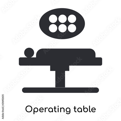 operating table icon isolated on white background. Simple and editable operating table icons. Modern icon vector illustration.