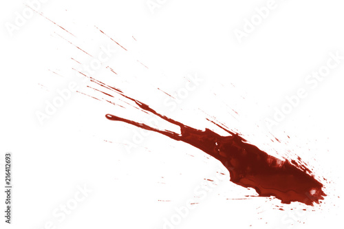 Drops of blood, isolated on white background
