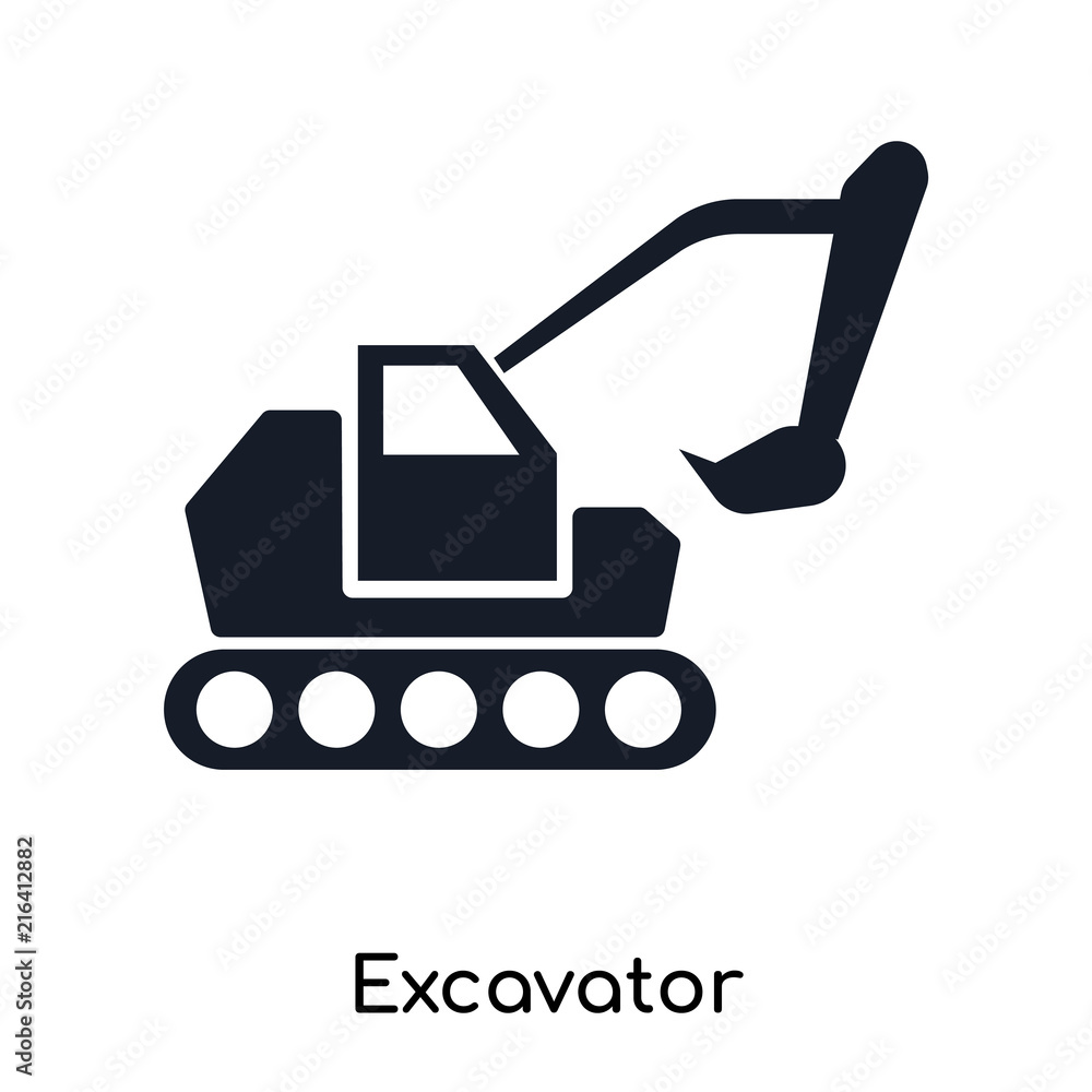 excavator icons isolated on white background. Modern and editable excavator icon. Simple icon vector illustration. excavator icons isolated on white background. Modern and editable excavator icon. Simple icon vector illustration.