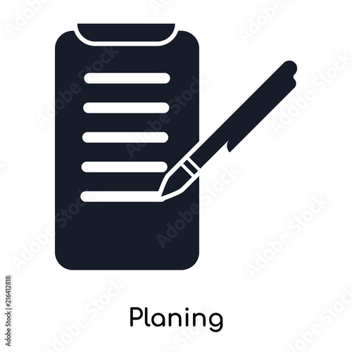 planing icons isolated on white background. Modern and editable planing icon. Simple icon vector illustration.