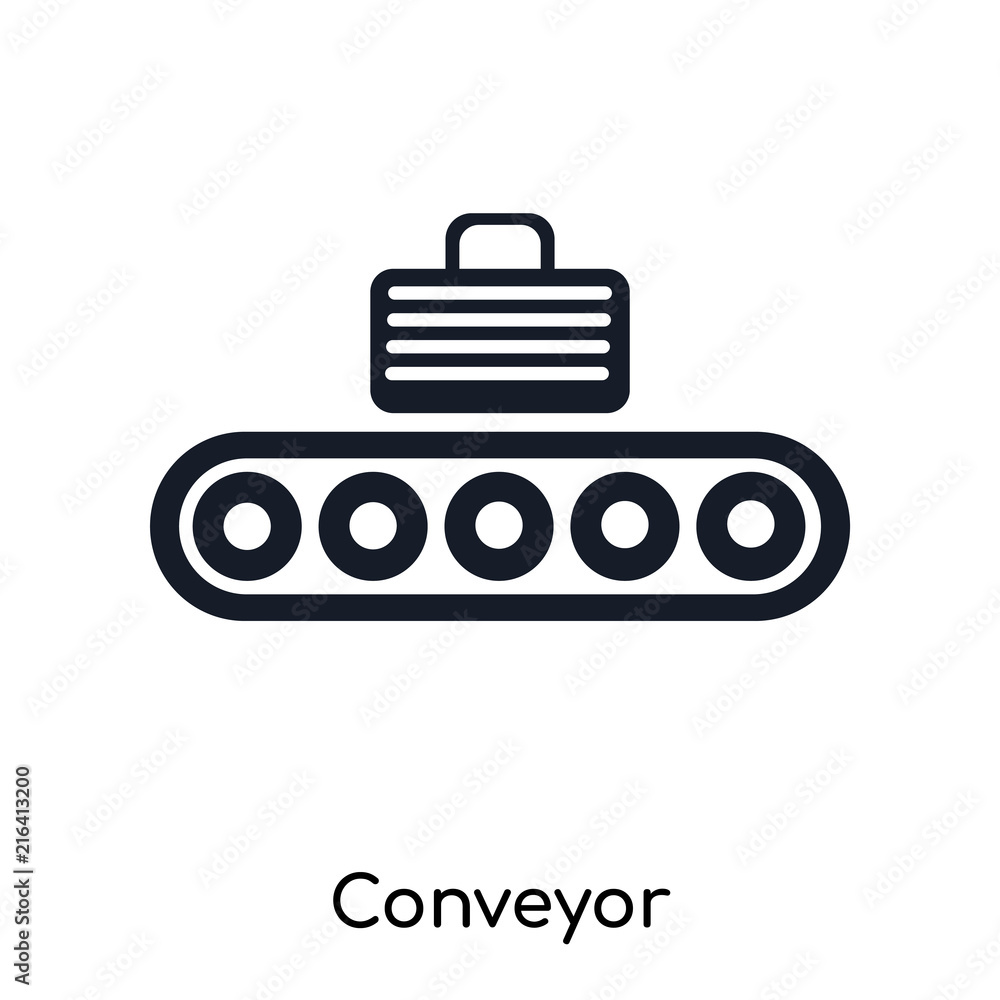 conveyor icons isolated on white background. Modern and editable conveyor icon. Simple icon vector illustration. conveyor icons isolated on white background. Modern and editable conveyor icon. Simple icon vector illustration.