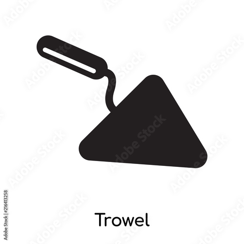 Trowel icon vector sign and symbol isolated on white background, Trowel logo concept