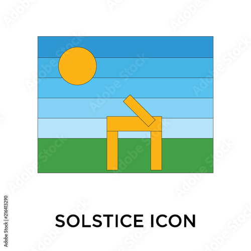 solstice icon isolated on white background. Simple and editable solstice icons. Modern icon vector illustration.