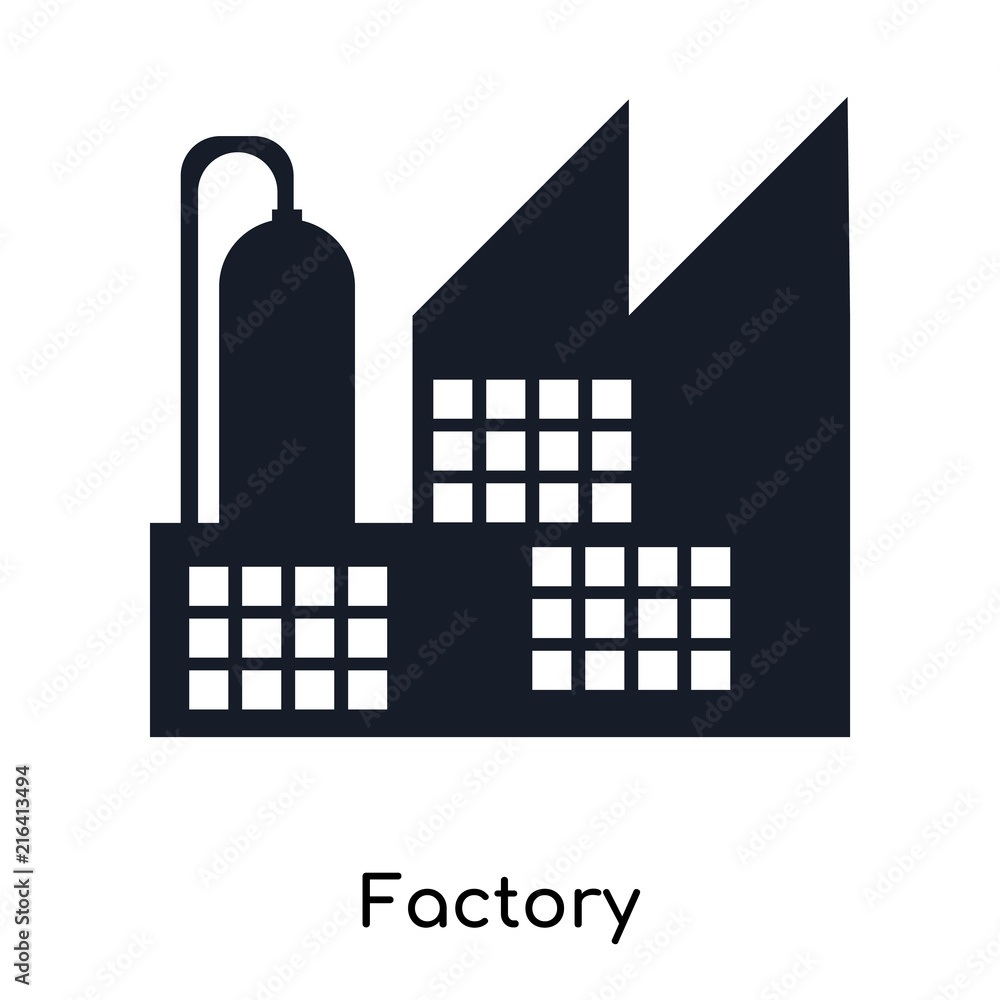 factory icons isolated on white background. Modern and editable factory icon. Simple icon vector illustration.