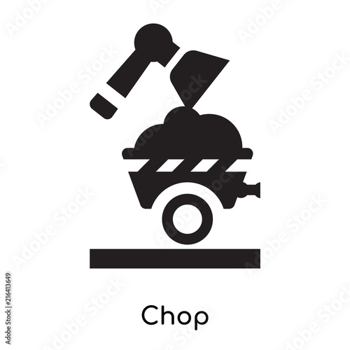 Chop icon vector sign and symbol isolated on white background, Chop logo concept