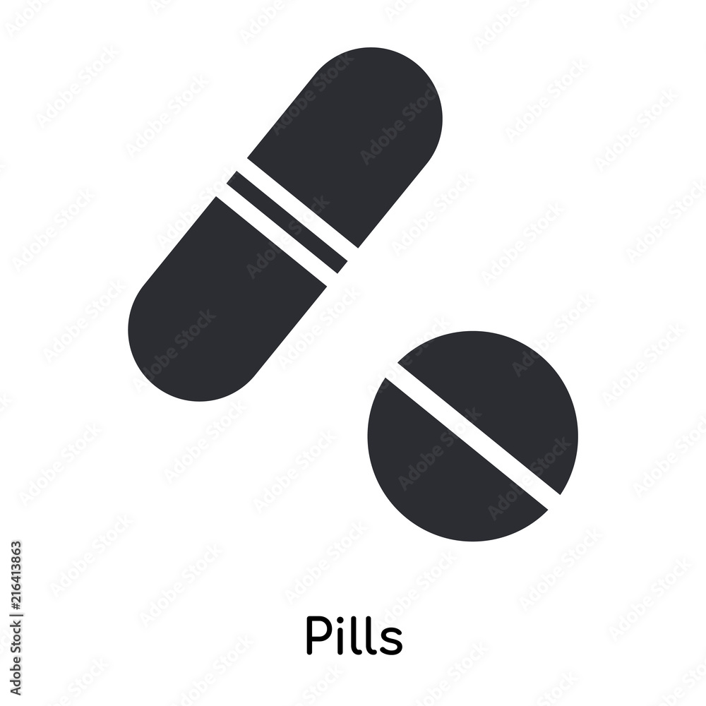 pills icon isolated on white background. Simple and editable pills icons. Modern icon vector illustration. pills icon isolated on white background. Simple and editable pills icons. Modern icon vector illustration.