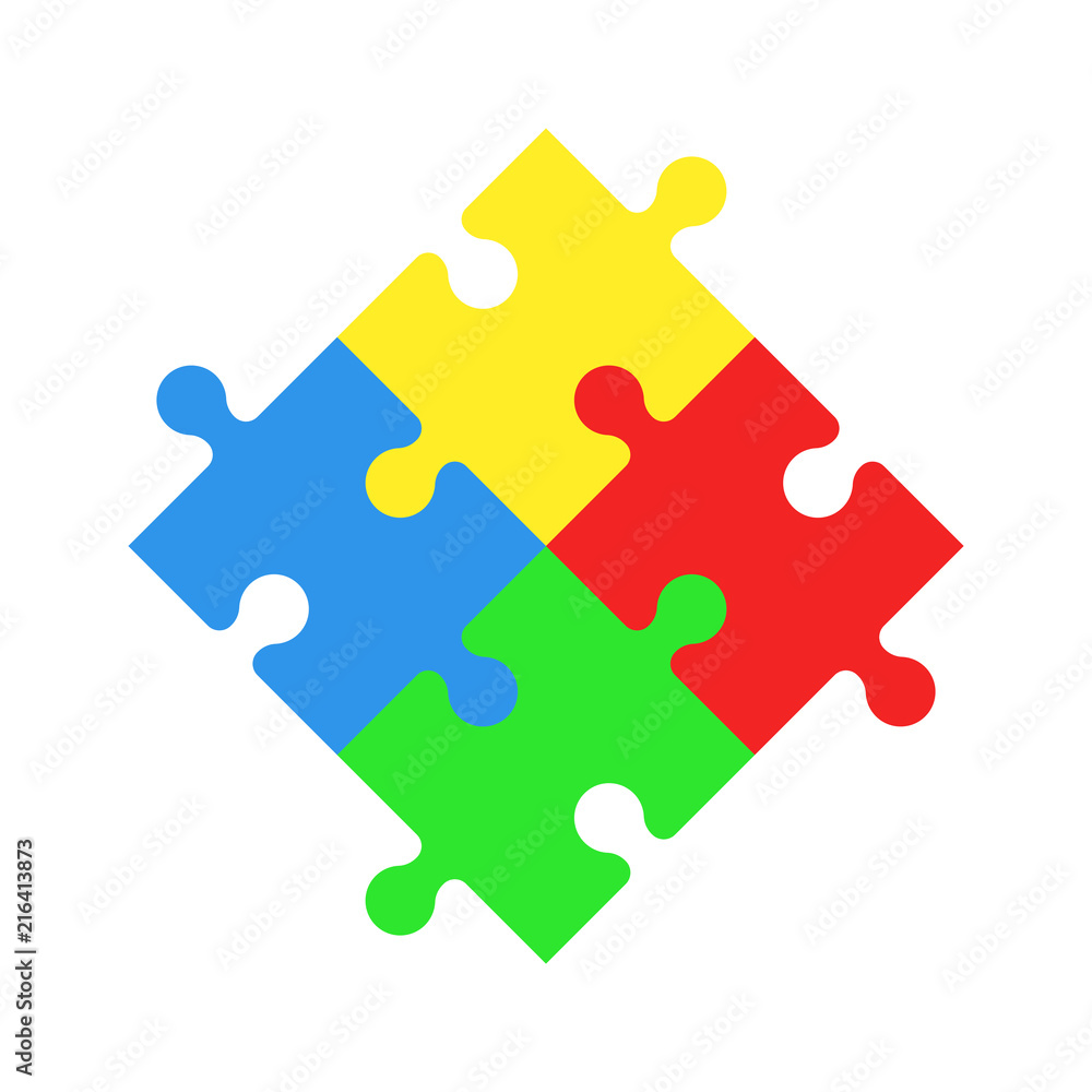 Puzzles icon. Jigsaw. World autism awareness day Puzzles icon. Jigsaw. World autism awareness day